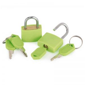 Plastic Coated Luggage Padlock Set